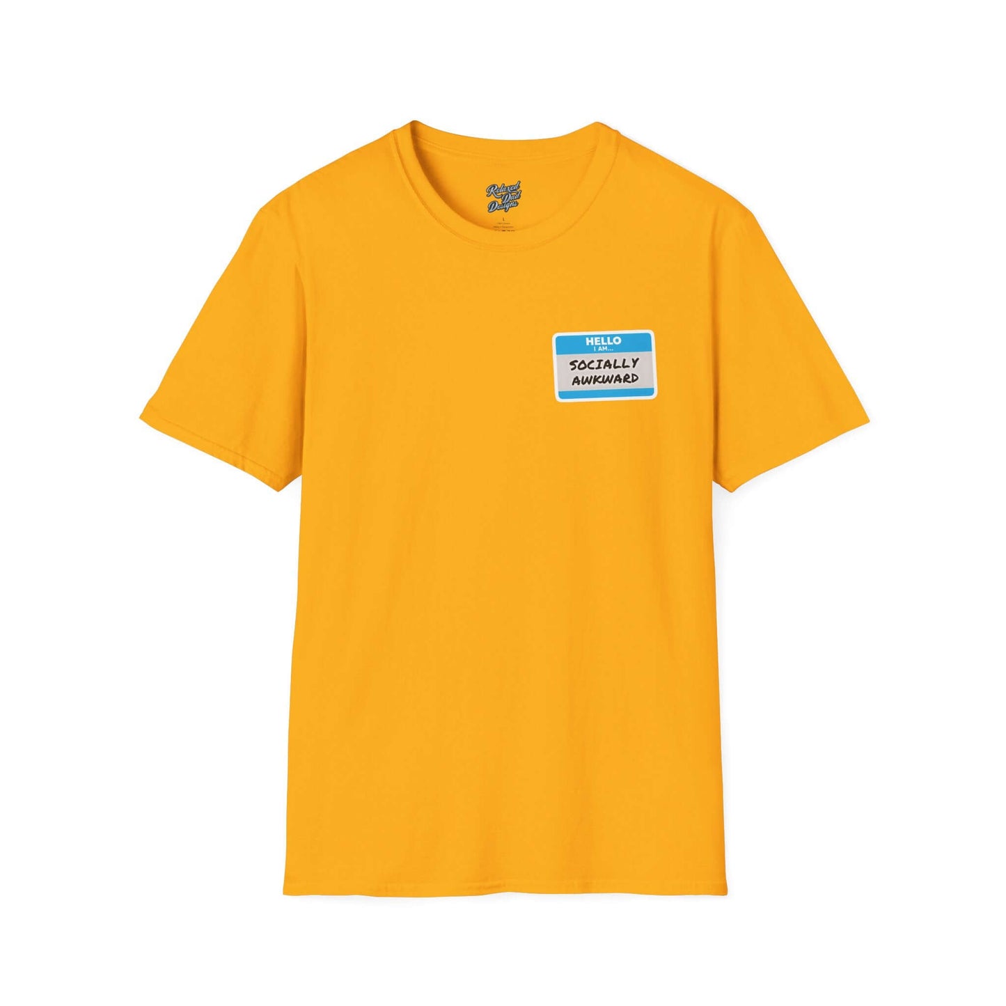 Relaxed Dad Designs - Socially Awkward Name Tag Tee
