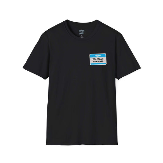 Relaxed Dad Designs - Socially Awkward Name Tag Tee
